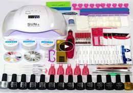 Manicure Set Choose 1210 Colors Gel Polish Base Top Coat Nail Kit 24w48w54w Uv Led Lamp Electric Manicure Handle Nail Art set9765671