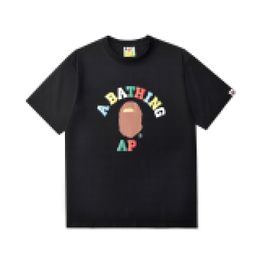 Bapes Women And Loose Summer Shark Monkey Breathable High Street Trend T-Shirt Cartoon Bapes Hoodie Lettering Bapes Shoes Sleeves M-2Xl Bathing Ape 6054