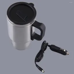 Drink Holder Car Heating Cup Auto 12v Electric Kettle Cars Thermal Heater Cups Boiling Water Bottel Accessories 500ML Cable