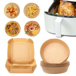 Baking Tools Disposable Air Fryer Paper Oil-proof Without Oil Mat Round For Microwave Oven Ninja Accessories