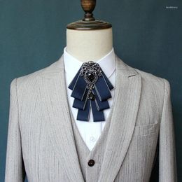 Bow Ties 2024 Men Neck Collar Shirt Tie Rhinestone Neckline Business Wedding Suit Cravat Chic Christmas Necktie Uniform Ribbon Bowtie