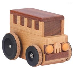 Decorative Figurines Music Box Children's Toys Wooden Beech Wood For Home