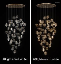 Chandeliers Pendant Lights 2023 LED Lamp Staircase Modern Simple Nordic Decorative Restaurant Art Building Empty Aple Leaf Hang Light