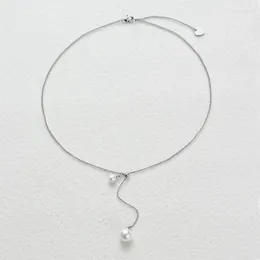 Chains Pull-out Cold Style Minimalist Pearl Grace All-Match Necklace For Women