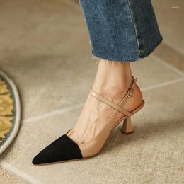 Natural Genuine High Sandals Leather Heel Shoes Mixed Colors Summer Fashion Sexy Important Ocns Party Wedding Women 71041