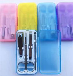 4Pcsset Nails Clipper Kit Manicure Set Clippers Trimmers Pedicure Scissor Random Colour Nail Tools Sets Kits Manicure Tool WXY0212487155