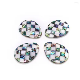 Pendant Necklaces 1pcs Natural Abalone Shell White Mosaic Pattern Water Droplet Jewellery Making Necklace Earrings Elegant