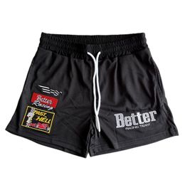 Mens Shorts Get Better Today GYM Sports Men Women Classic Workout Male Bodybuilding Quick Dry Mesh Beach Running 230403
