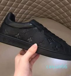 Luxembourg sneakers mens casual shoes Luxury Designer Floral embossed pattern real leather trainer flower motifs trainers 06