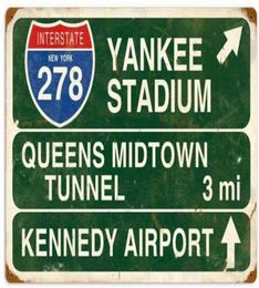 Yankee Stadium Vintage Retro Rustic Metal Tin Sign Pub Store Wall Deco Art 8 Inches4657262