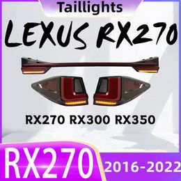 For Lexus RX 20 16-20 22 LED Through Taillight Running Light Turn Signal Brake Lights Stop Light LED Tail Lamp Assembly