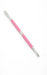 Nail Tools Cuticle Pusher professional senior Spoon Pink Painting 10 Pcslot Nail Cleaner Manicure Pedicare Stainless Steel 9005A4263832