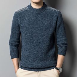 Puyuan Woolen New Round Neck Thickened 100% Pure Wool Daily Casual Fashion Sweater Men's Style