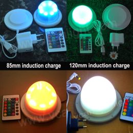 5 FAST Free Shipping 38LEDS Hot 117mm Direct charge rechargeable waterproof 16 Colours changing wireless led lighting system