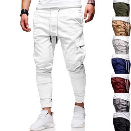 Men's Pants Trend Fashion Casual Jogger Fitness Bodybuilding Gyms Sweatpants Trousers298V