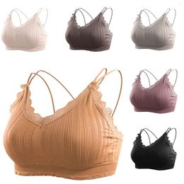 Camisoles & Tanks Underwear Bras Nylon V-Neck Wrapped Chest Home Female