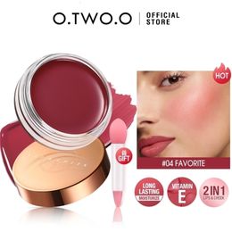 Lip Gloss O TWO O 2 in 1 6 Colours Long Lasting Shine Waterproof Moisturising Cosmetics For Cheek Makeup Tint Lipstick 231102