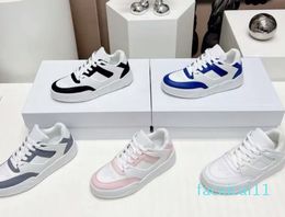 High quality Designer Casual Shoes Calfskin Leather White Red Blue Letter Overlays Platform Low Lace up Sneakers Virgil Trainer Size