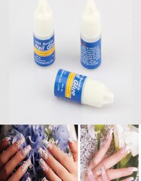 WholeUV Gel Nail Art Nail Glue Decoration Tips 3 x 3g Fast Drying Acrylic Glue False French Manicure Nail Art Beauty Tools1981203