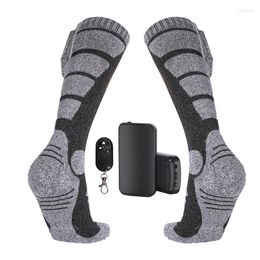 Sports Socks Heated Rechargeable Remote Control Electric Foot Warmer Free Size With 3 Adjustable Heating Setting