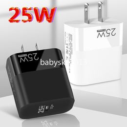 Fast Quick Phone Chargers 25W PD Type c Eu US AC Home Travel USB C Wall Charger Power Adapters For IPhone 12 13 14 15 Pro Max Samsung Htc With BOX B1