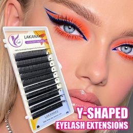 Makeup Tools Lakanaku Y Lashes Cilia And Volume Brazilian False Eyelashes Supplies YY Cilios Faux Mink Lashes Y Shape Eyelash Extension 230403