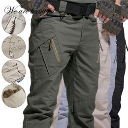 Calças masculinas militar exército urbano tático roupas de combate multi bolsos único casual tecido ripstop
