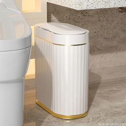 Waste Bins Electronic Automatic Smart Sensor Garbage Bin Household 7L/9L Smart Trash Can Toilet Waste Garbage Can for Kitchen Bathroom 231102