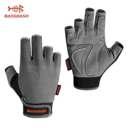 Sports Gloves Bassdash Astro Heavy-Duty Sure Grip Fishing Gloves Men's Women's Fingerless Gloves for Game Fishing Kayaking Paddling Sailing 230403