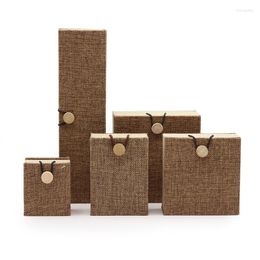 Jewellery Pouches 20pcs Vintage Linen Box Ring Pendant Bracelet Necklace Custom Packaging