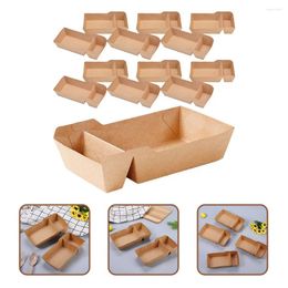 Plates Kraft Paper Snack Box Bags Fried Container Popcorn Containers Holder Case