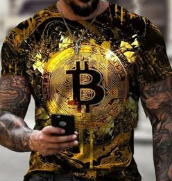 Men's T-Shirts TShirt Crypto Currency Traders Gold Coin Cotton Shirts9897085