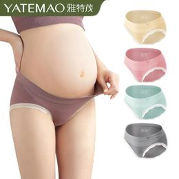 Maternity Intimates YATEMAO UShaped Underwear for Pregnant Women Pregnancy Clothing Low Waist Panties 231102