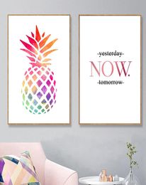 Minimalist Poster Watercolour Pineapple Posters And Prints Nordic Quotes Wall Art Canvas Paintings For Living Room Unframed4381777