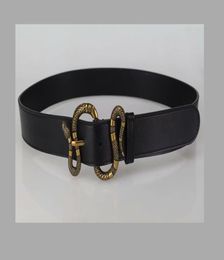 Hot selling new Mens womens snake blk belt Genuine leather Business belts Pure Colour belt snake pattern buckle belt for gift 5z7q3692107