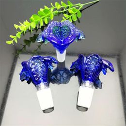 Smoking Pipes Blue Cartoon Glass Claw Bubble Head Wholesale Bongs Oil Burner Pipes Water Pipes