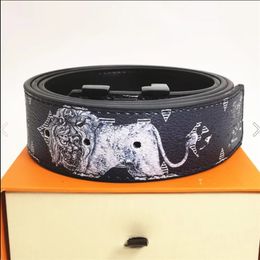 2023Wholesale BetlsMens Womens Designer Belt Genuine Cowhide Leather black Goldsilver Buckle Size 105-125CM Free ship