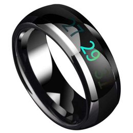 Anel inteligente com sensor de temperatura, anel de casal, venda quente, aço inoxidável, titânio, alta qualidade, clássico, 4g