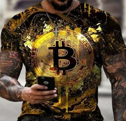 Men's T-Shirts TShirt Crypto Currency Traders Gold Coin Cotton Shirts9189532