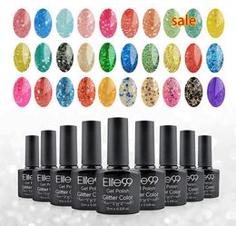 Elite 99 Long Lasting Gel Polish Soak Off UV Gel Nail Polish LED Diamond Glitter Shimmer Effect Nail Art Polish 10ml1528005