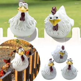 Garden Decorations Funny Resin Chicken Statues For Home Fence Decoration