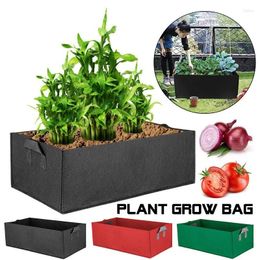 Planters 1Pcs Fabric Garden Bed Rectangle Plants Flowers Vegetables Breathable Nursery Home