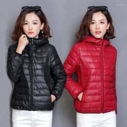 Women's Trench Coats 2023 Woman Winter Jacket Femme Women Parkas Ultra Light Warm Autumn Hooded Streetwear Fashion Coat