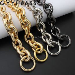 Bag Parts Accessories 27mm k gold thick round Aluminium chainring Light weight bags strap bag parts handles easy matching Accessory Handbag Straps 230403