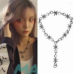 Chains Hip Hop Style Men Women 60cm Stainless Steel Necklace Thorns Punk Motorcycle Party Pendant