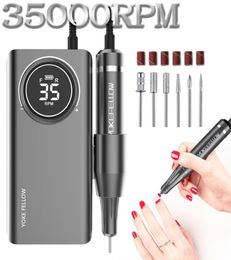 35000RPM Portable Electric Nail Drill Manicure Machine For Acrylic Gel Polish Nails Sander Rechargeable Nail Art Salon Equipment 26967595