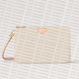 Double Zip Clutch bag Sold with box Womens Handbag Purses Pochetti Purse with Shoulder Strap