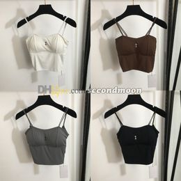 Sexy Backless Tanks Top Women Summer Yoga Vest Designer Print Sling Tops Quick Drying Gym T Shirt