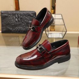 Elegant gentlemen handmade oxfords slip on genuine leather loafers mens brand perfect walking flats wedding party dress shoes