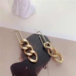Dangle Earrings Origin Summer Minimalist Long Tassel Chunky Curb Chain Earings For Women Unique Design Metal Party Jewellery